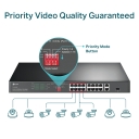 16-Port 10/100 Mbps + 2-Port Gigabit Rackmount Switch su 16-Port PoE+, TP-Link, TL-SL1218P, 16&times; PoE+ 10/100 Mbps, 2&times; 10/100/1000 Mbps, 1&times; Combo Gigabit SFP Slot