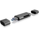 Raidsonic Ārējais kar&scaron;u lasītājs IB-CR200-C, 1xUSB 2.0, 480 Mbit/s, Micro SDHC, Micro SDXC, SD, SDHC, SDXC, MMC