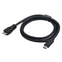 Gembird USB 3.0 BM į Type-C kabelis 1 m, juodas, USB Type-C (patinas), USB 3 Micro B (patinas)