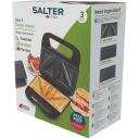 Salter 3-in-1 uzkodu gatavotājs EK6665VDE, 750W, 225x125mm, maināmas plāksnes, nepiedego&scaron;a virsma, gaismas indikatori