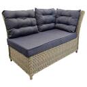 Besk aiabaldikomplekt 9126073, 90x90cm, 133x75cm, 4-6 istekohta, metallraam, klaaspind, punutud rattan