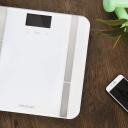 Cecotec Viedie vannas istabas svari 9400 Full Healthy 4088, 180 kg, 100 g, LCD, Rūdīts stikls, Balti, Četri sensori, BIA analīze