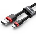 Baseus Cafule USB Lightning kaabel CALKLF-C19, 1,5A, 2m, Apple Lightning, USB, nailonist punutud, alumiiniumist pistik