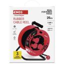 Emos Уличный удлинитель P19625, 25 м, 4 розетки, 230 В, 16 А, IP44, резина, H05RR-F3G, защита от детей