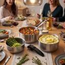 Russell Hobbs Kastroļu komplekts RH04034, sudraba, nerūsējo&scaron;ais tērauds, noņemams rokturis, 4 gab.