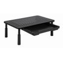Gembird Regulējams statīvs MS-TABLE-D-01, 20kg, 100-140mm augstuma regulē&scaron;ana, 1 atvilktne, melns