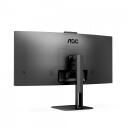 Aoc monitor CU34V5CW/BK, 3440 x 1440, 100 Hz, 1 ms, 1500 R, 4 x USB 3.2, 1 x HDMI, 1 x DP, 2,0 MP kaamera, 300 cd/m&sup2;, 3 000:1