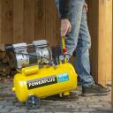 Oro kompresorius be alyvos 750W, POWERPLUS, POWX17260S, Galia: 750 W, Slėgis: 8 bar, Oro srautas: 120 l/min, Talpa: 24 L