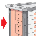 Serviso įrankių spintelė 6 stalčiai 975x765x465mm YT-55299 YATO