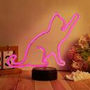 Manta Dekoratīvā lampa SNL80PK, 5 W, 24.4 cm, 10 cm, 26.8 cm, 3 x AA, 5 V, 2 m, LED, kaķis