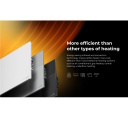 Smart premium infrared and convection heater for up to 30m² 700W 11mm tempered glass panel with Wi-Fi 110×40×4 cm grey AGH0005S Aeno