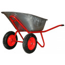 Тачка садовая 120л, оцинкованная, с двумя колесами, шины 4.00-8"; BESK