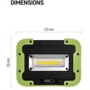 Emos COB LED laaditav t&ouml;&ouml;valgusti P4534, 600 lm, 3000 mAh, 2 režiimi, IP44, l&ouml;&ouml;gikindel, USB kaabel