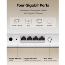 BE3600 HyperLink WiFi 7 Maršrutētājs Duālais Joslas Gigabit Ports 4x5dBi VPN MLO WPA3 Balts Cudy WR3600E