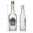 Browin pudele, 0.5 L, 631724, 500.0 ML, ar skrūvējamu vāciņu, 4 gab. komplekts, dekoratīvs 'Whisky' prints