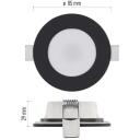 Emos LED prožektorius LORI ZV1164, 4,5 W, 345 lm, IP65, 110&deg;, 2700/4000 K, juodas, įmontuojamas
