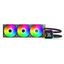 Montech CPU Dzesētājs HYPERFLOW DIGITAL 360 (B), 3 ventilatori, 120mm, 129.5m&sup3;/h, 96.27mmH2O, FDB, 6 gadi