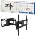 Logilink Sienas stiprinājums BP0028, 37-70", slīpums +10&deg;-20&deg;, pagrieziens +-90&deg;, 475mm, 50kg, Melns