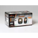 Media-Tech ДИНАМИК MT3137W, 6W, 150Hz - 20kHz, 1 x USB 2.0, Черно-оранжево-белый, Регулировка звука, 3,5 мм разъем