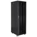 Lanberg Rack kapp 19" 42U 600x1000mm must FF01-6042-12B, 600x1000x2047.5mm, 115.5kg, 800kg, 4 ventilaatorit, IP20, klaasuks