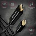 Axagon Video kaabel RVDM-HI14C2 Mini DisplayPort HDMI 1.8m, 4096 x 2160, 30Hz, aktiivne muundur, must