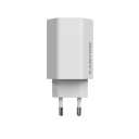 Compact wall charger with GaN technology 65 W total power 2×PD and 1×QC fast charging ports HEXAGON 65 GaN 65W EU White CND-CHAHEX65W CANYON