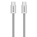 Кабель с подключением USB C к USB C быстрой зарядкой 60 Вт магнитной фиксацией и плетёным покрытием OnWire 60MG C-C 60W Magnet Braided 1 m Светло Серый CND-CCMG60AB15LG CANYON