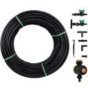 Ūdens plūsmas pilināšanas šļūtene 50m ar taimeri, BRADAS, DSWWF50-SET, komplektā 87 elementi, efektīva laistīšana, samazina izmaksas.