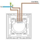 Spring Skārienslēdzis WT-201 WIFI 2gang(N&L )1000B/G, 86mm x 86mm x 35mm, 110V &ndash; 240V AC, 5A, 1000W, -20 līdz 70 C