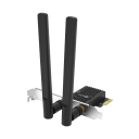 TP-Link Archer TX55E AX3000 Wi-Fi 6 Bluetooth 5.2 PCIe adapteris 2402 Mbps 574 Mbps antenas Melns