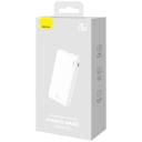 Baseus Airpow akumulator PPQD090002, 10000mAh, 20W, 5V 2.4A, 9V 2A, 12V 1.5A, USB-C 3A kaabel