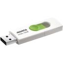 ADATA USB atmintinė AUV320-512G-RWHGN 512GB, USB 3.2 Gen 1, skaitymo greitis 100 MB/s, slankus dizainas, žalia, balta