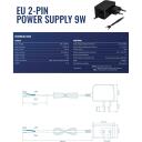 Teltonika baro&scaron;anas bloks PR3PREU6 9W, 100-240 VAC, 9V 1A, 2-pinu savienotājs, saderīgs ar TRB, TRM, TSW sērijām