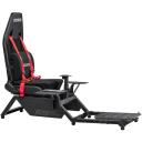 Next Level Racing Lidojuma simulatora kabīne NLR-S018, 153cm, 99cm, 122cm, melna un sarkana, augsta blīvuma putas, ergonomisks