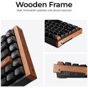 Keychron K2H-J1, беспроводная клавиатура, 75%, RGB LED подсветка, 1000 Гц, 2000 мАч батарея, QWERTY, черный