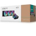 Deepcool Жидкостный кулер LE360 V2 R-LE360-BKAMMC-G-2, 75.89 cfm, 3 вентилятора, 31.6 dBA, 500-2100 rpm, поддержка PWM