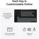 Keychron Klaviatuur Q1M-M4 RGB, 81 nuppu, 2.4 GHz, Bluetooth 5.1, mehaanilised l&uuml;litid, PBT klahvid, 1000 Hz, must