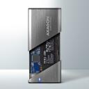 Axagon SSD korpusas EEM2-SG2 USB-C 3.2 Gen 2, M.2, Sidabrinė, 94 x 41 x 10 mm, UASP, TRIM, S.M.A.R.T.