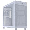Asus PRIME AP303 TG White Midi Tower 90DC00V3-B39010, 485mm, 215mm, 425mm, 7.8kg, metāls, Midi Tower, 2x2.5" bays, 1x3.5" bay