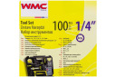 Instrumentu komplekts, WMC TOOLS, WMC-20100, 100 gab., 1/4" universāls, plastmasas korpuss