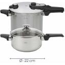 Jata Augstspiediena katls HOLL2547, 4-7l, 220mm, SUS304, 2 spiediena līmeņi, trīskār&scaron;a dro&scaron;ības sistēma