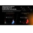 Smart premium infrared and convection wall heater 500W 50×50×5 cm 5mm tempered glass panel with LED display black AGH0012S Aeno