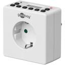 Goobay Automātiskais jaudas slēdzis 93256, AC 230 V, 3600 W, 16 A, 10 taimeru programmas, bērnu dro&scaron;a kontaktligzda