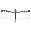 Digitus kolmekordne monitori statiiv DA-90362, 27'', 8kg, 3 monitori, 360&deg; p&ouml;&ouml;ramine, integreeritud kaablite haldus