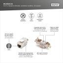 Digitus Keystone modulis DN-93615-24, 10 Gbit/s, 500 MHz, 1 ports, vairogots, bez instrumentiem, 24 gab.