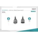 Digitus pikenduskaabel DB-300230-010-S, 1m, 5Gbit/s, 60W, USB Type C M, USB Type C F, CU, 4K@60Hz