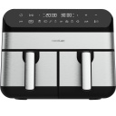 Hot air fryer 9 L 2800 W dual baskets temperature control 30&ndash;200 &deg;C Cecofry Advance 9000 Stainless Steel 3489 Cecotec