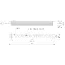 Gembird pagarinātājs EG-PDU-9F2F, 9xFR, 1U, 16A, C20 spraudnis, 2 m kabelis, melns