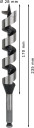 Spirālveida urbis kokam 28,0x235,0 mm,1 gab., Urbjma&scaron;īnām/skrūvgriežiem, triecienurbjma&scaron;īnām/triecienskrūvgriežiem PRO WOOD SPIRĀLURBIS, 2608597637, BOSCH