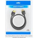 Vention HDMI kabelis AAIBD 0.5m, 18 Gbit/s, 4.5 mm skersmu, 3D, 4K, juodas, 2 x HDMI A vyri&scaron;ki jungtys